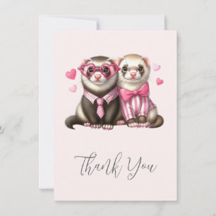 Niedlich Otter Couple in Liebe Danke
