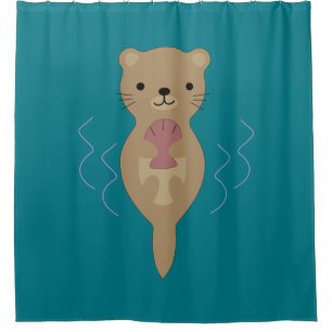 Niedlich Otter Duschvorhang