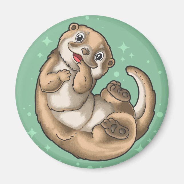 Niedlich Otter Magnet (Vorne)