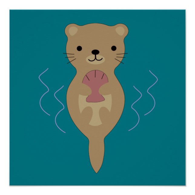 Niedlich Otter Poster (Vorderseite)