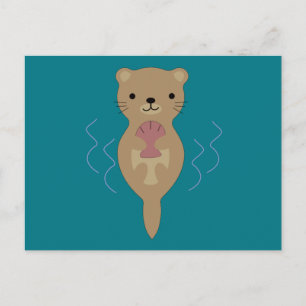 Niedlich Otter Postkarte