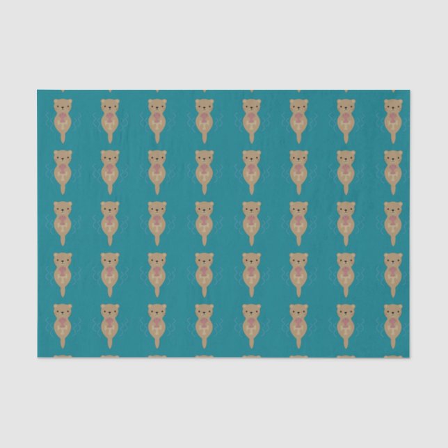 Niedlich Otter Seidenpapier (Vorderseite)