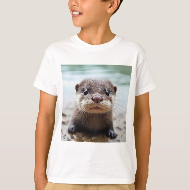 Niedlich Otter T Shirt - Süße Tier Shirts (Vorderseite)