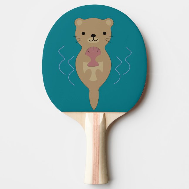 Niedlich Otter Tischtennis Schläger (Vorderseite)