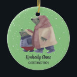 Niedlich Otter Weihnachtstierschnee Winterurlaub Keramik Ornament<br><div class="desc">Niedliche Cartoon Tierschmuck für Kinder und Kinder. Ideal für die erste Weihnachtsfeier mit der Familie. Sie können den Text für jeden Anlass anpassen.</div>