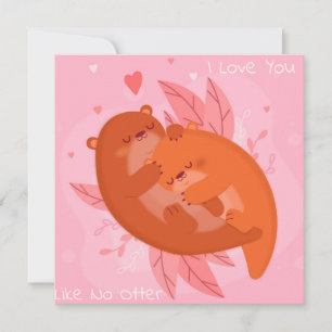 Niedlich Otters Feiertagskarte