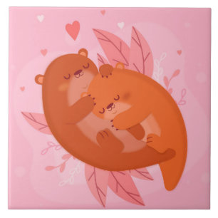 Niedlich Otters Fliese