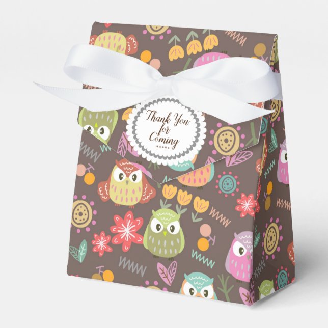 Niedlich Owl Brown Gevor Box Geschenkschachtel (Vorderseite)