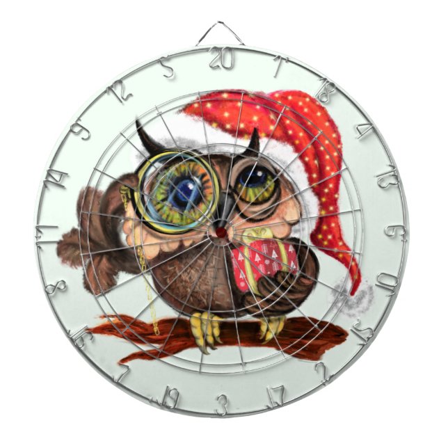 Niedlich Owl Christmas Dart Board Dartscheibe (vorne)
