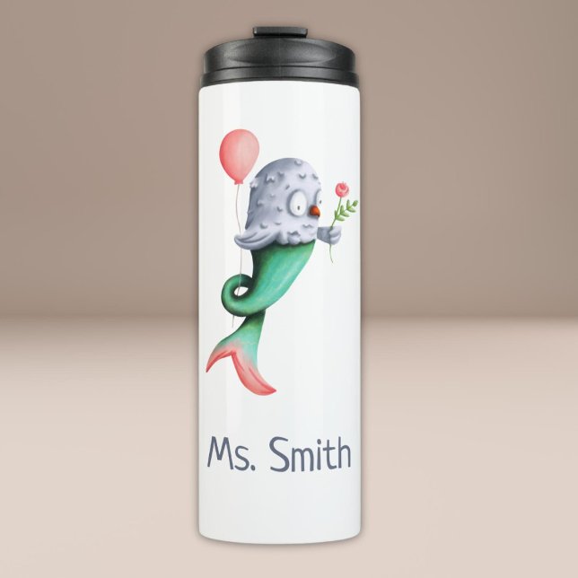 Niedlich Owl MerMaid Thermosbecher (Von Creator hochgeladen)