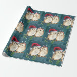 Niedlich Owls Christmas Geschenkpapier<br><div class="desc">Niedlich Owls Weihnachtswrapping Paper</div>