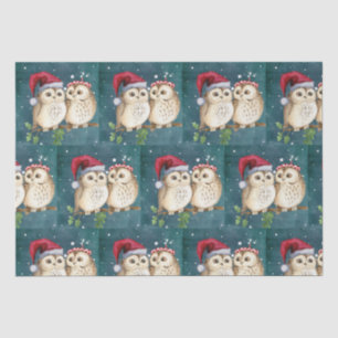Niedlich Owls Christmas Seidenpapier