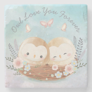 Niedlich Owls Stone Untersetzer