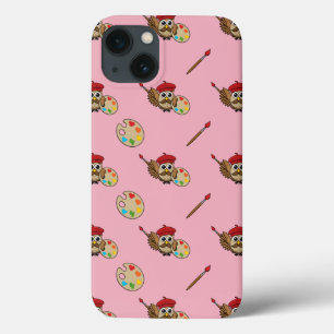 Niedlich Painter Owl Cartoon Case-Mate iPhone Hülle
