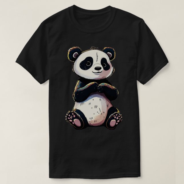 Niedlich Panda 1 T-Shirt (Design vorne)