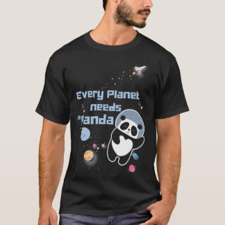 Niedlich Panda Astronaut T-Shirt