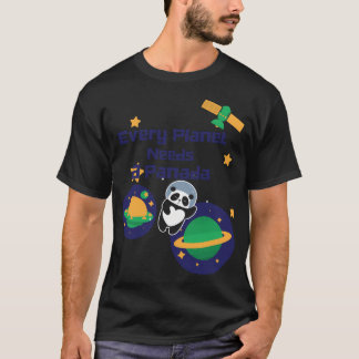 Niedlich Panda Astronaut T-Shirt