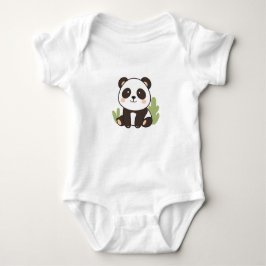 Niedlich Panda Baby Jersey Bodysuit Baby Strampler