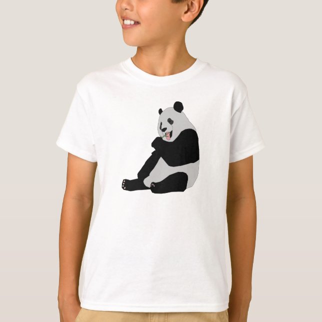 Niedlich Panda Bär Kinder T-Shirt (Vorderseite)