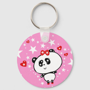 Niedlich Panda Bear Baby Girl Kawaii Art von LeahG Schlüsselanhänger