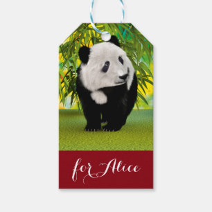Niedlich Panda Bear Cub Kawaii Tiergeschenk Geschenkanhänger