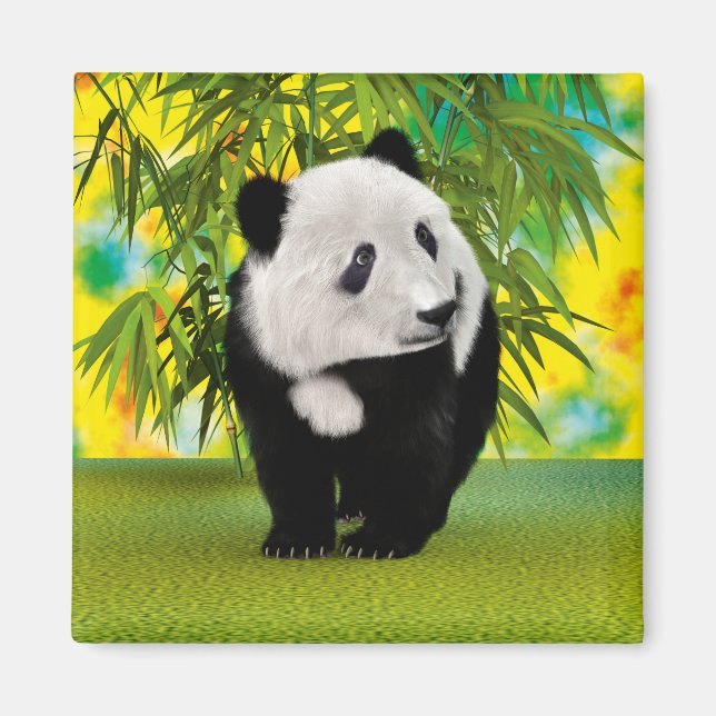 Niedlich Panda Bear Cub Kawaii Tiergeschenk Magnet (Vorne)