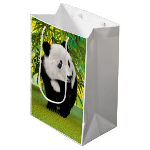 Niedlich Panda Bear Cub Kawaii Tiergeschenk Mittlere Geschenktüte