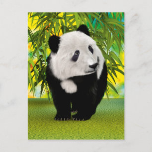 Niedlich Panda Bear Cub Kawaii Tiergeschenk Postkarte