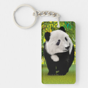 Niedlich Panda Bear Cub Kawaii Tiergeschenk Schlüsselanhänger