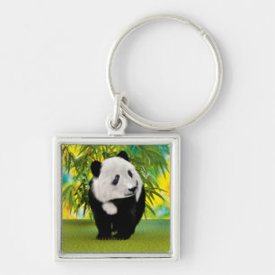 Niedlich Panda Bear Cub Kawaii Tiergeschenk Schlüsselanhänger