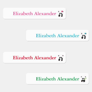 Niedlich Panda Bear Daycare Etiketten