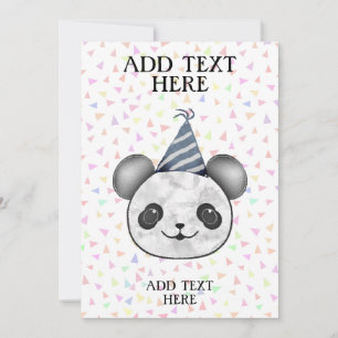 Niedlich Panda Bear Geburtstag Einladung