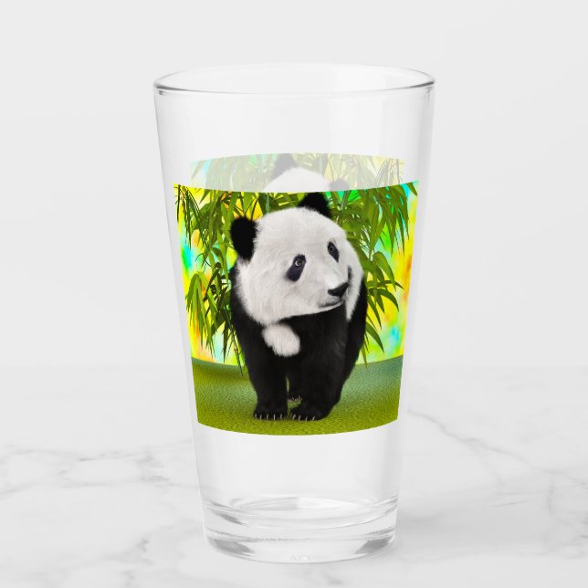 Niedlich Panda Bear Kawaii Animal Lover Perfektes  Glas (Vorderseite)