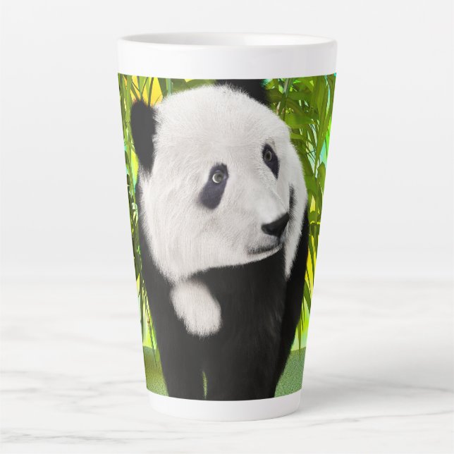 Niedlich Panda Bear Kawaii Animal Lover Perfektes  Milchtasse (Vorderseite)