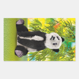 Niedlich Panda Bear Kawaii Animal Lover Perfektes  Rechteckiger Aufkleber
