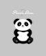 Niedlich Panda Bear Monogram Hoodie (Collar)