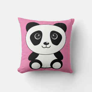 NIEDLICH PANDA BEAR PILLOWS PINK KISSEN