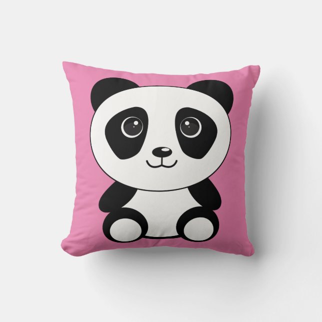 NIEDLICH PANDA BEAR PILLOWS PINK KISSEN (Vorderseite)