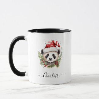 Niedlich Panda Bear Santa Merry Weihnachten Tasse