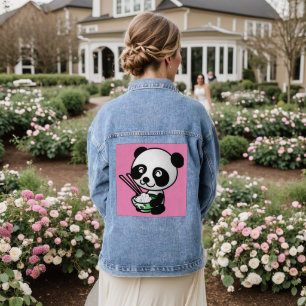 NIEDLICH PANDA BEAR SUSHI DENIM JACKET JEANSJACKE