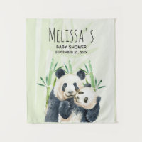 Niedlich Panda Bears Cuddling Watercolor Babydusch