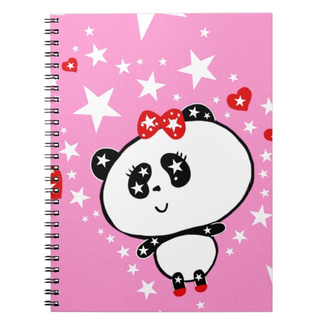 Niedlich Panda Bears Funny Personalisiert Notizblock (Vorderseite)