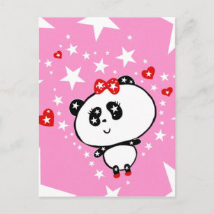 Niedlich Panda Bears Funny Personalisiert Postkarte