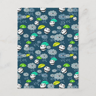 Niedlich Panda Bears Muster Postkarte