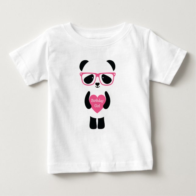 Niedlich Panda Birthday Baby T-shirt (Vorderseite)