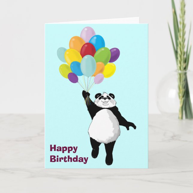 Niedlich Panda Birthday Card Karte (Vorderseite)