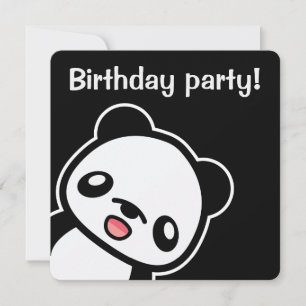 Niedlich Panda Birthday Party Einladung