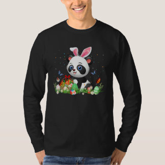Niedlich Panda Bunny Egg Jagen farbenfrohe Ei Happ T-Shirt