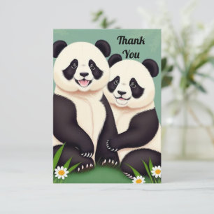 Niedlich Panda Couple Dankeskarte