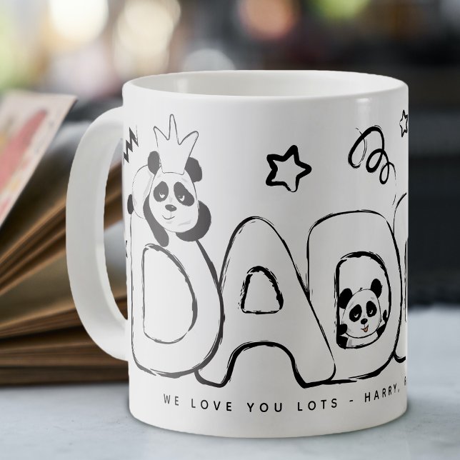 Niedlich Panda DADDY Personalisiertes Geschenk Kaffeetasse (Cute Panda Daddy Coffee Mug)